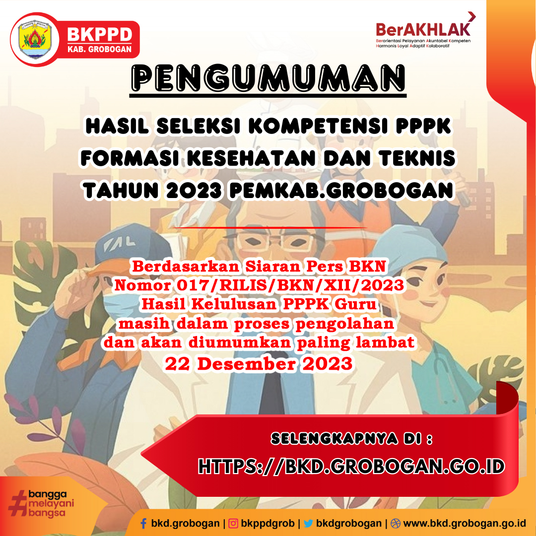 PENGUMUMAN SELEKSI PPPK KESEHATAN DAN TEKNIS copy