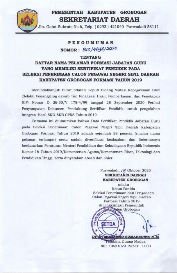 PENGUMUMAN SERDIK Copy 001