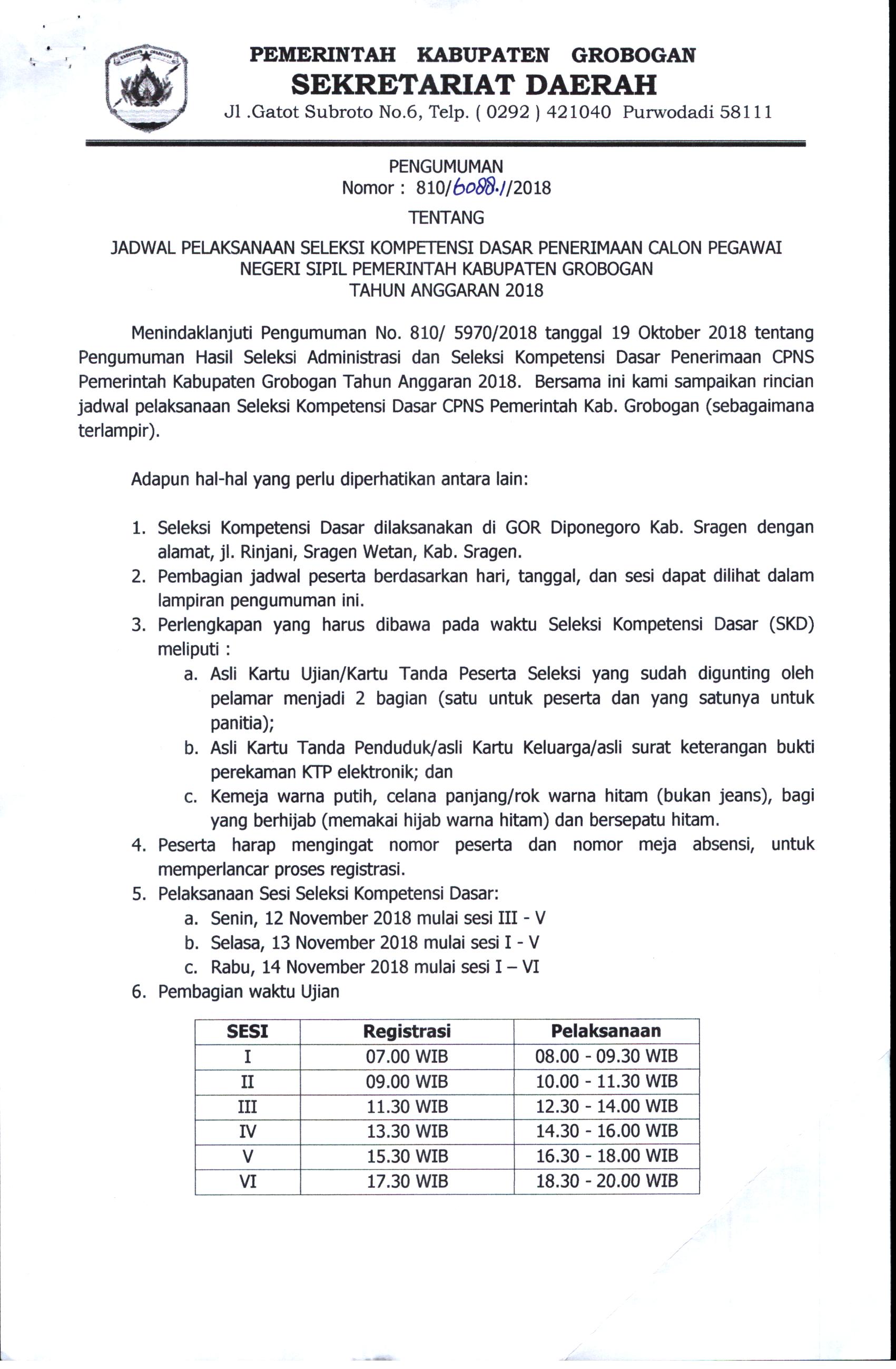 PENGUMUMAN SKD HAL 1