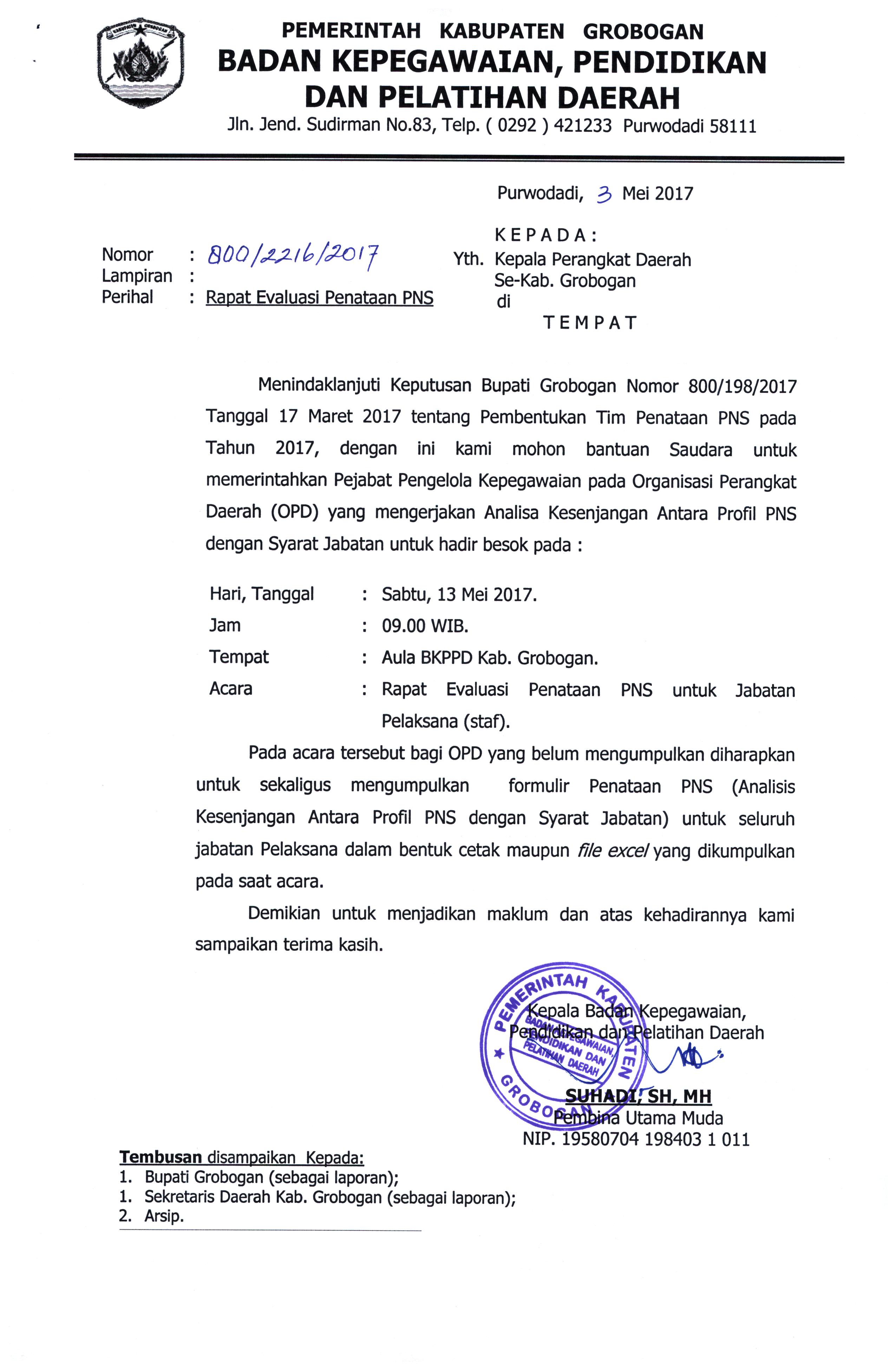 RAPAT EVALUASI PENATAAN PNS